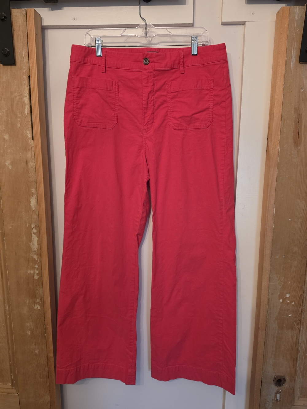 J. Crew Factory Bright Pink Wide-Leg Pants (32)